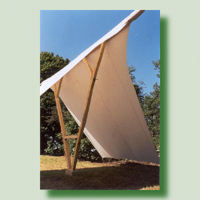 G4P FRANCE Abrit, auvent avec voile,
 piece d'art unique